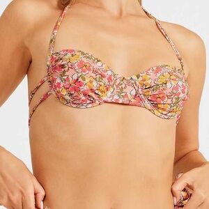 Audrey Ruched Medium Bottoms and Annie Ruched Underwire Top Blackbough swim